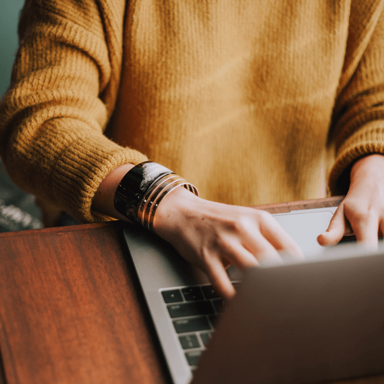 Person on a computer