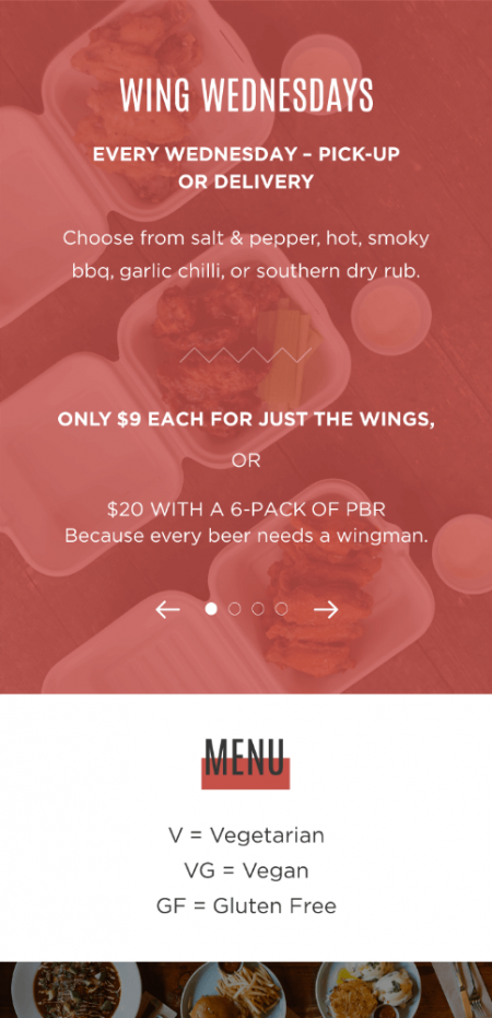 Local Pubic Eatery's event posting on a phone