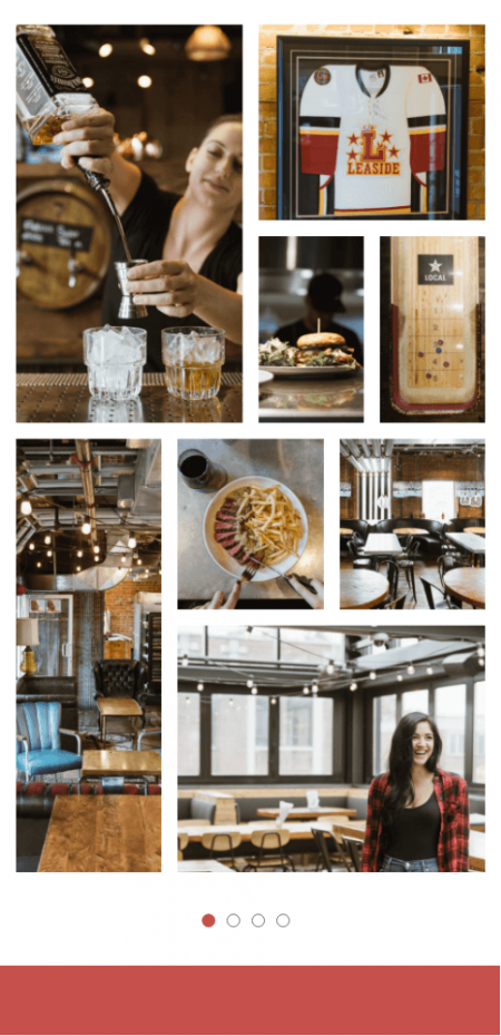 Local Pubic Eatery's website on a phone