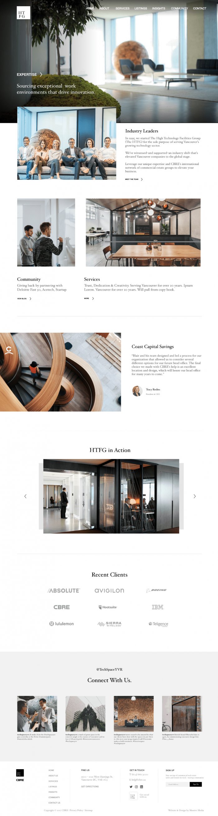 Website Design example from a real estate project