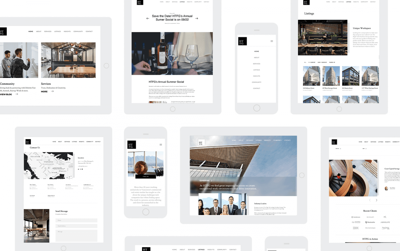 Example of website design for HTFG