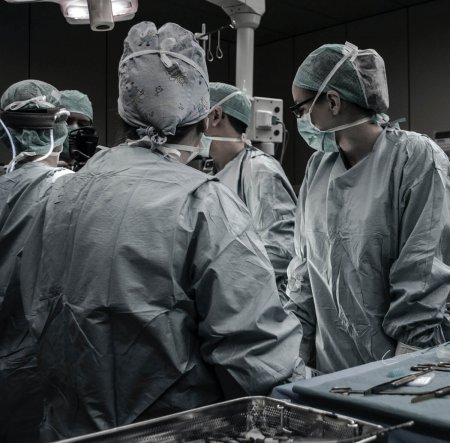 Doctors performing a surgery