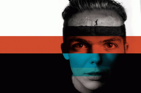 Dramatic image of a person's face