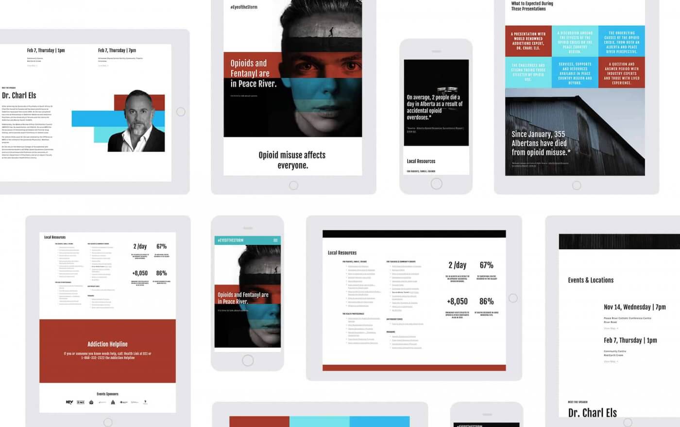website design mockups on different devices