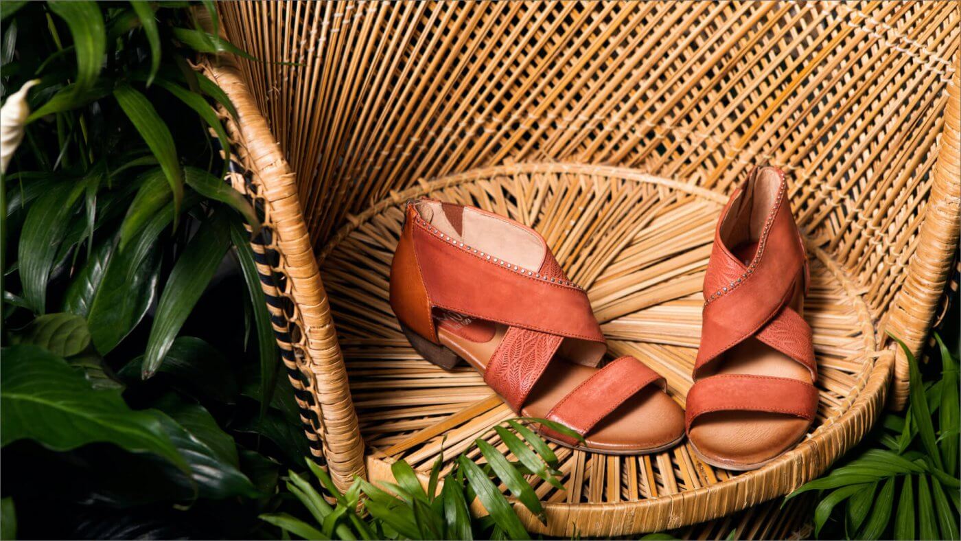 ketch shoes on a chair