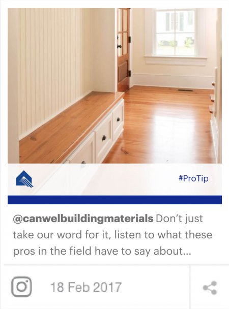Example of social media marketing for Canwel