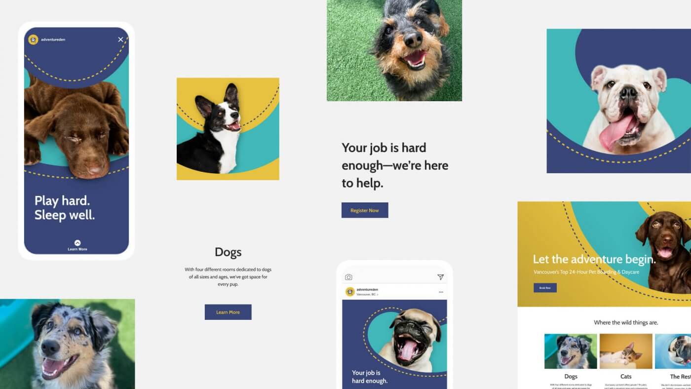 Screens and images from the Adventure Den website