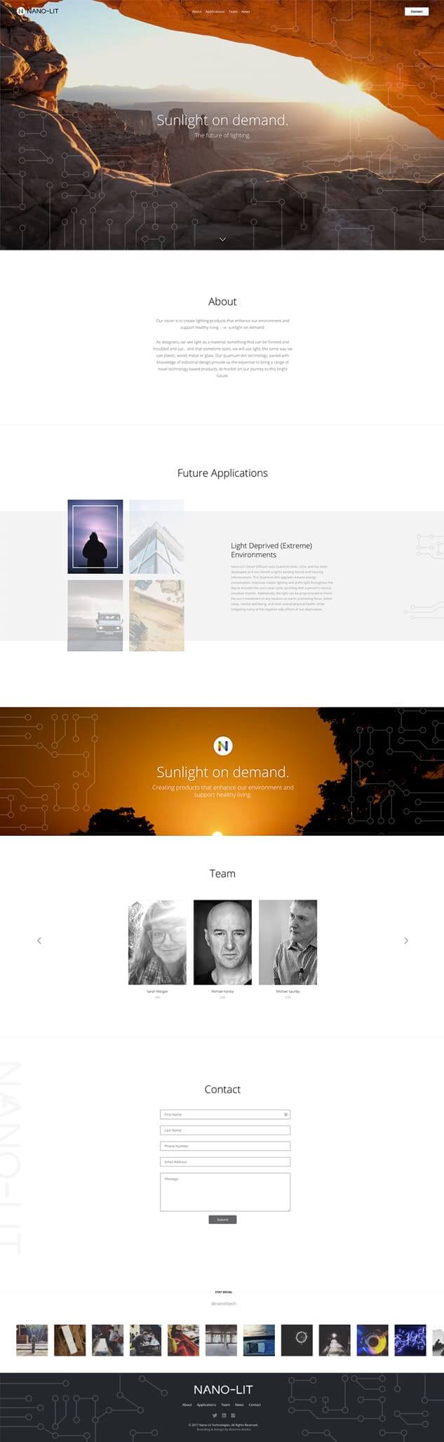 Homepage of Nano-Lit Website